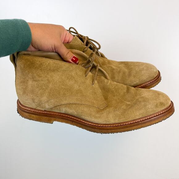 Tod’s Mens Size 8 Chukka Suede Leather Ankle Boots Tan - Picture 1 of 9